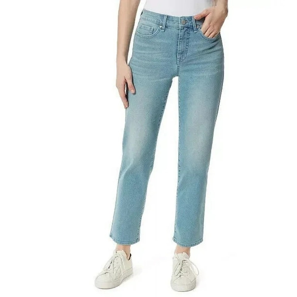 FRAYED high rise straight jeans